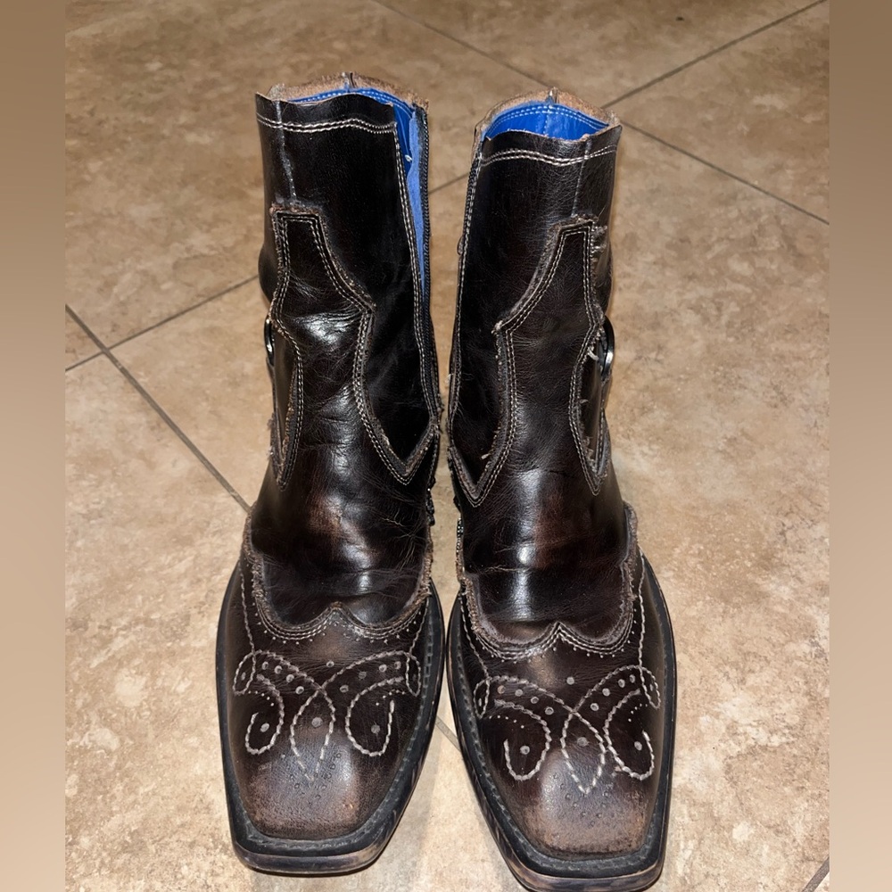 Mark Nanson Distressed Dragon Leather Boots